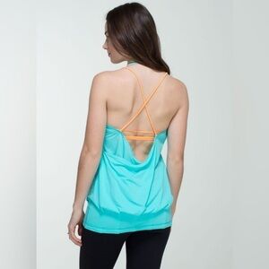 Lululemon Flow & Go Tank-Angel Blue / Creamsicle Pop - Size 6